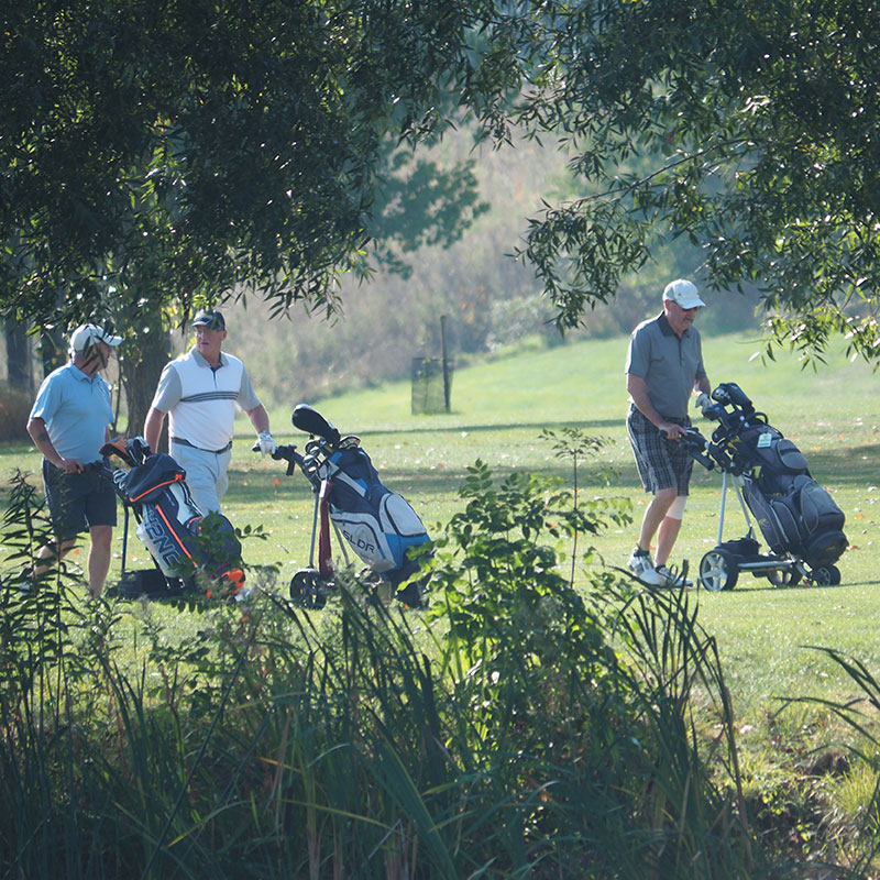 male golfers on golf course